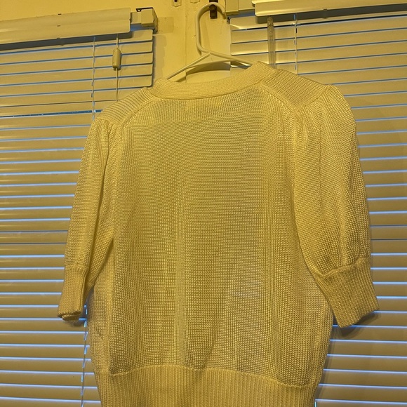 Michael Kors white knit short sleeve cardigan - Picture 6 of 6